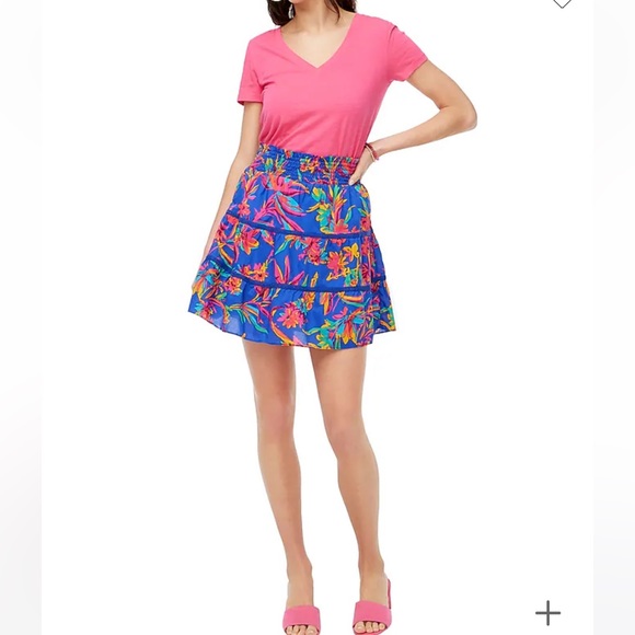 J Crew Smocked Tiered Skirt - Picture 3 of 11